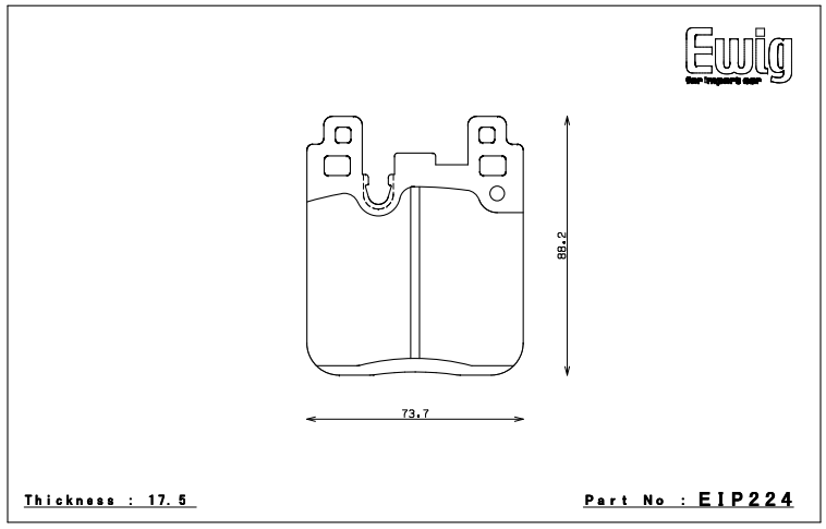 Endless Performance Rear Brake pads BMW F8x M2, M3, M4 EIP224 MX72