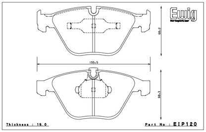 Endless Performance Front Brake pads BMW E9x M3 e90, e93, e92 EIP120 MXPL MX72PLUS