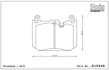 Endless Performance Front Brake pads BMW F8x M2, M3, M4 EIP206 S580