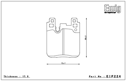 Endless Performance Rear Brake pads BMW F8x M2, M3, M4 EIP224 MXPL MX72PLUS