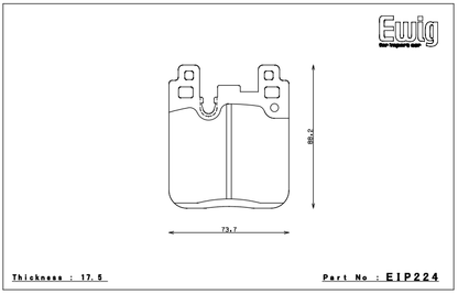 Endless Performance Rear Brake pads BMW F8x M2, M3, M4 EIP224 PC35