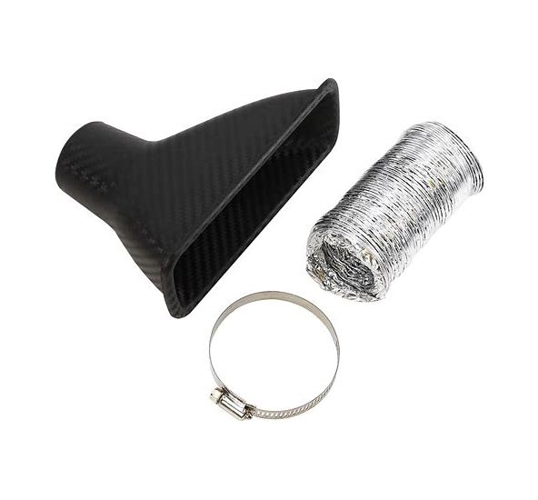 Air intake duct carbon fibre look in durable plastic to suit 51mm duct hose