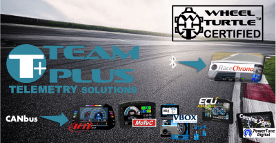 Team Plus Wheel Turtle WT1 Bundle including WT1 Tyre Temp Sensors and External Track Grade TPMS Pressure sensors Kit